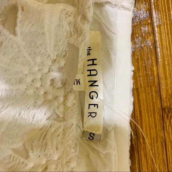 SOLD NWT White Flower Lace Crochet Pencil Skirt - Picture 4 of 6